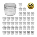 Wholesale 4oz 120ml round wide mouth glass mason jar with metal lid for food storage